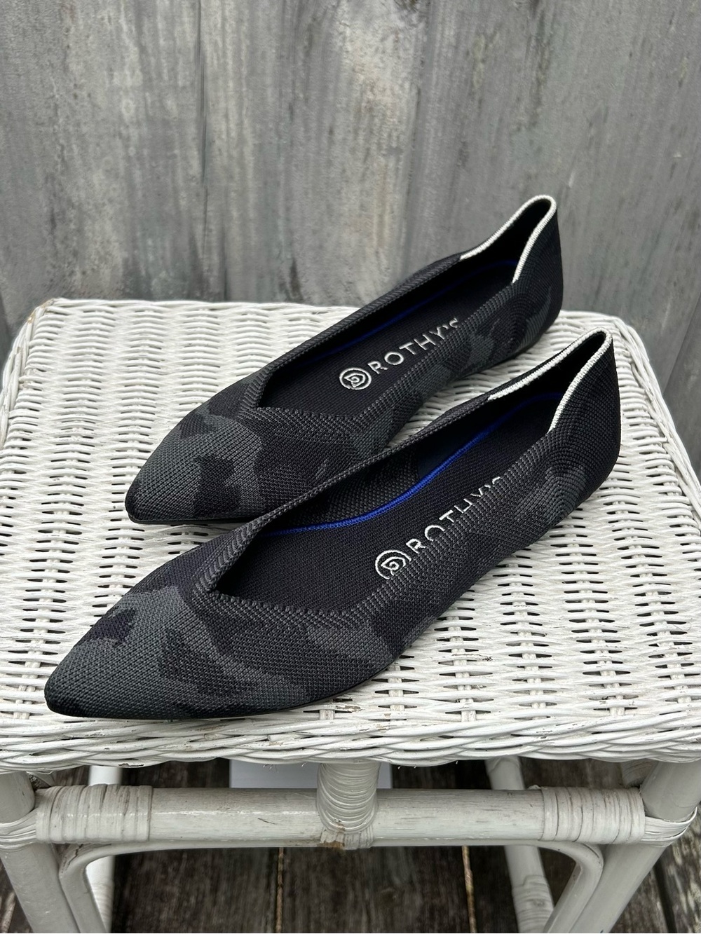 Rothy’s Pointed Flat Grey Camouflage Retired Print 9